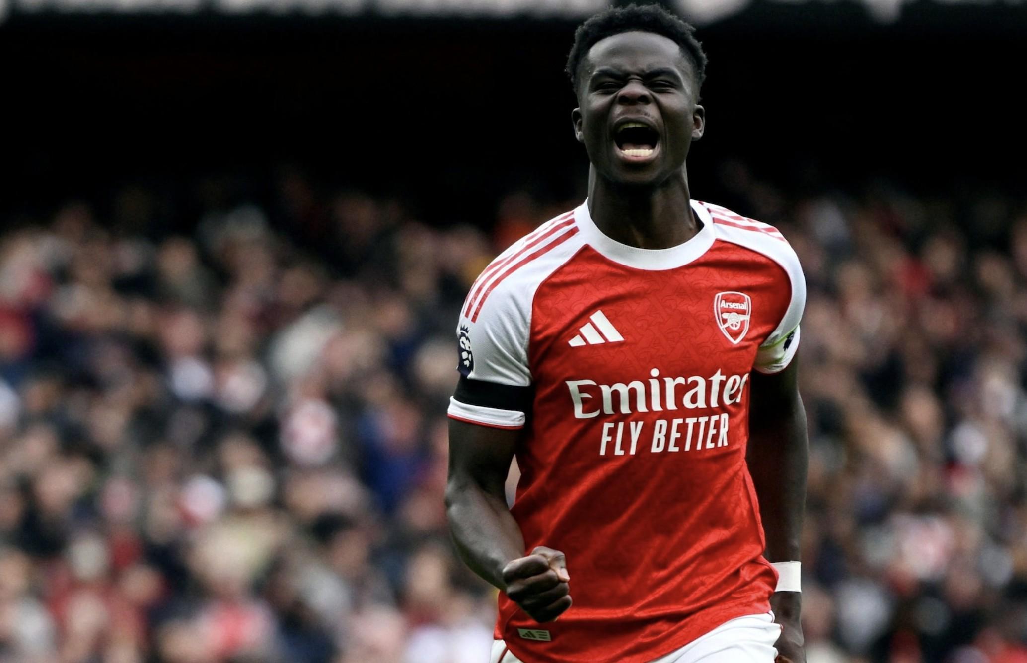 电讯报：阿森纳最具话语权的高层明确表示萨卡是俱乐部的门面